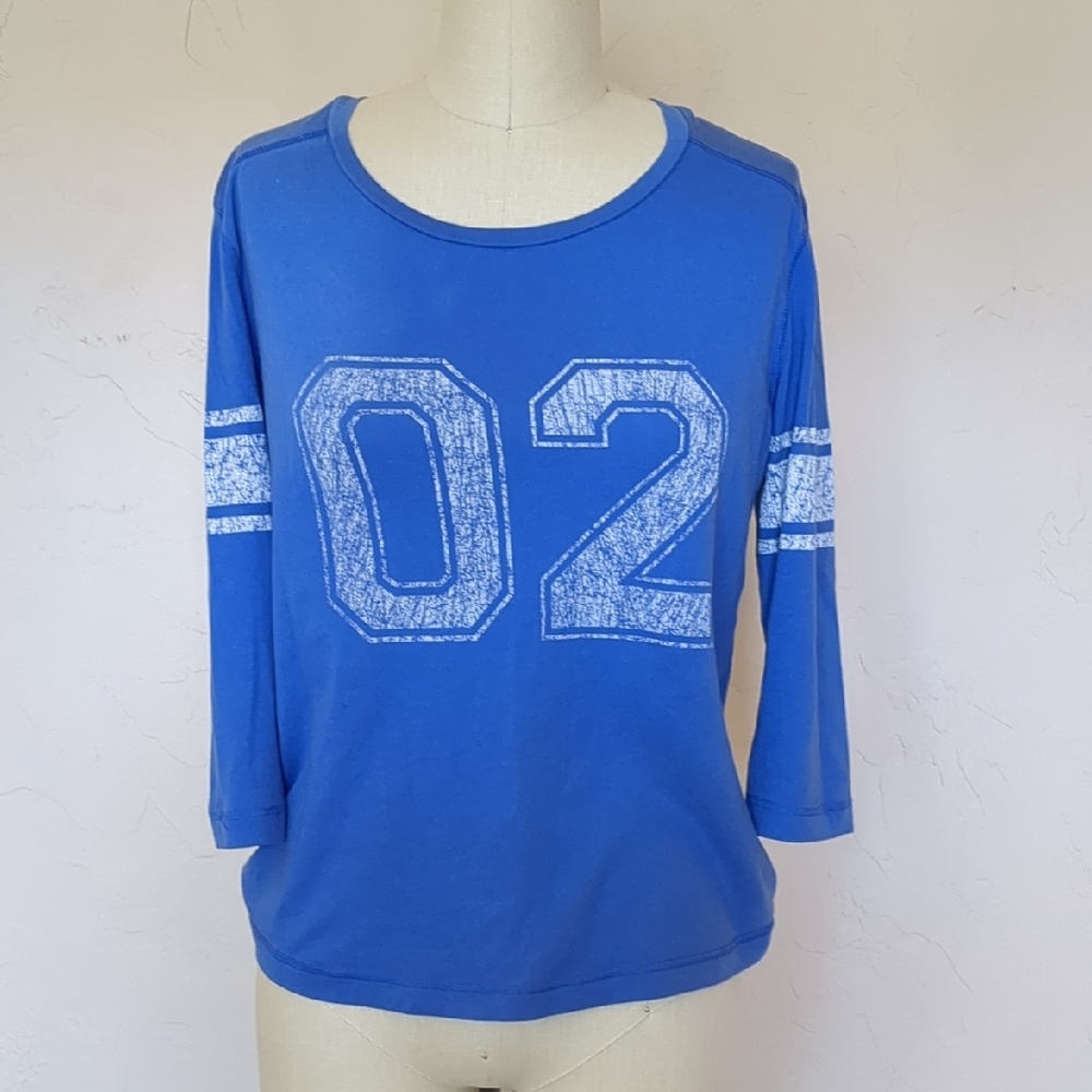 Vintage style distressed varsity T-shirt